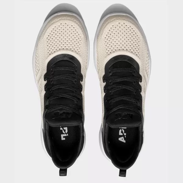 APL Athletic Propulsion Labs Mens Techloom Tracer Running SneakersBlackParchmentWhite