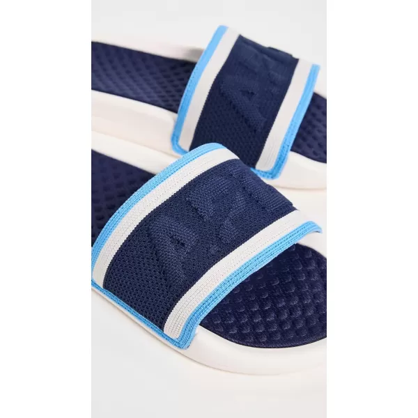 APL Athletic Propulsion Labs Womens Big Logo Techloom SlidesSea SaltCoastal BlueNavy