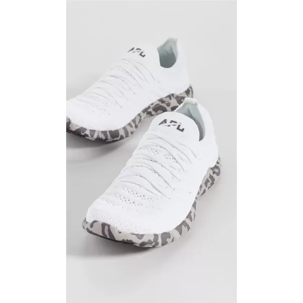 APL Athletic Propulsion Labs Womens Techloom Wave SneakersWhiteAsteroidLeopard