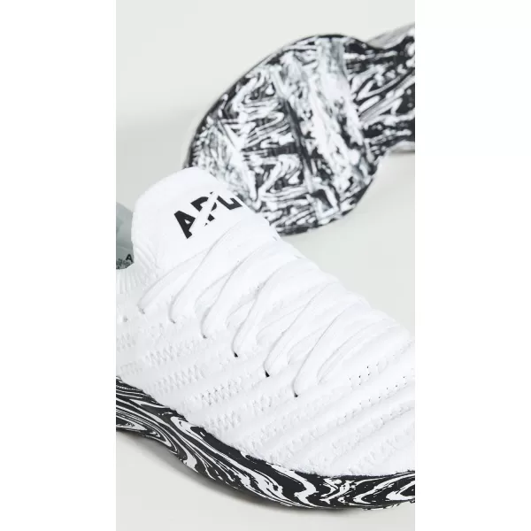 APL Athletic Propulsion Labs Womens Techloom Wave SneakersWhiteBlackMarble