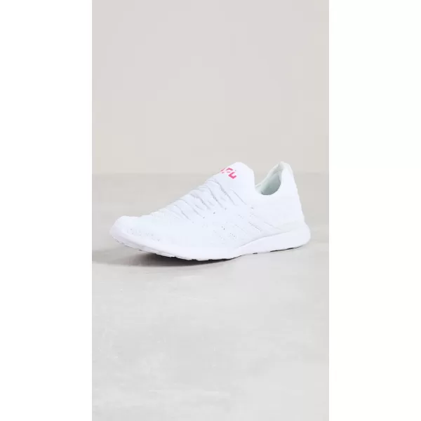 APL Athletic Propulsion Labs Womens Techloom Wave SneakersWhiteNeon Pink