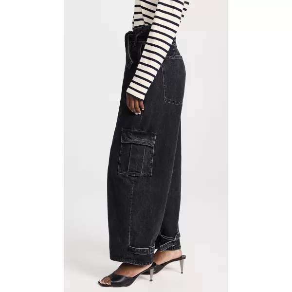 ASKK NY Womens High Rise Cargo JeansStone