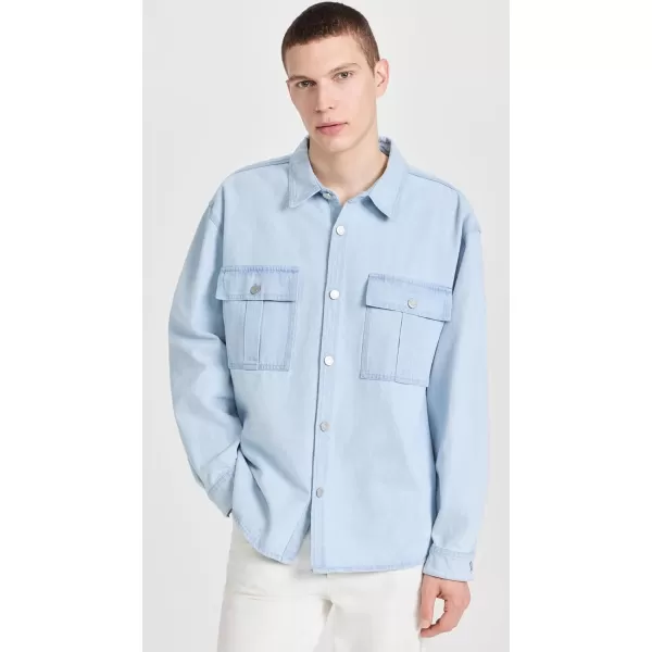 ATM Anthony Thomas Melillo Mens Washed Denim Shirt JacketLight Denim