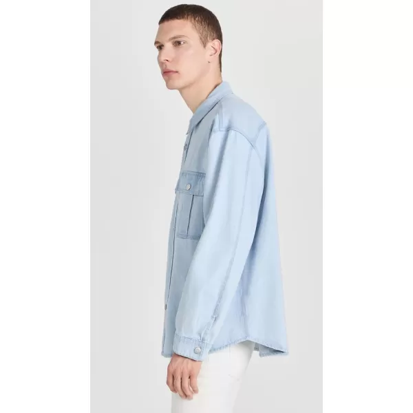 ATM Anthony Thomas Melillo Mens Washed Denim Shirt JacketLight Denim