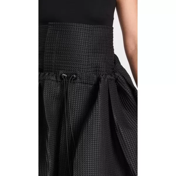 AWAKE MODE Womens Hakama Waffle ShortsBlack