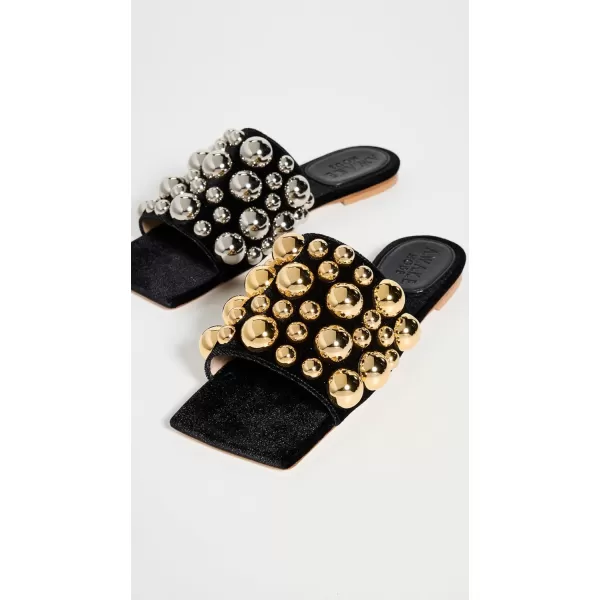 AWAKE MODE Womens Roberta Embellished Slide SandalsBlack