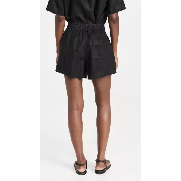 AYR Womens Linen Staycation ShortsBlack