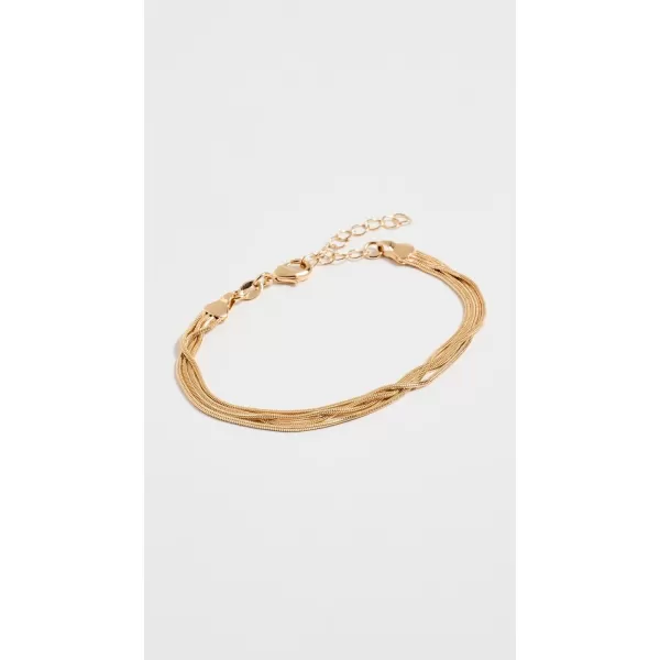 Alexa Leigh Womens Layered Snake BraceletGold