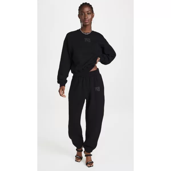 Alexander Wang Womens Essential Terry Classic SweatpantsBlack