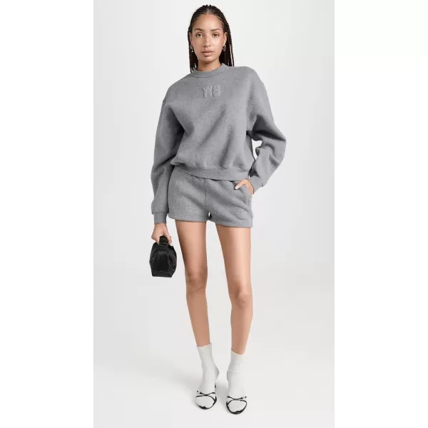 Alexander Wang Womens Glitter Essential Terry SweatShorts with Puff LogoSidewalk