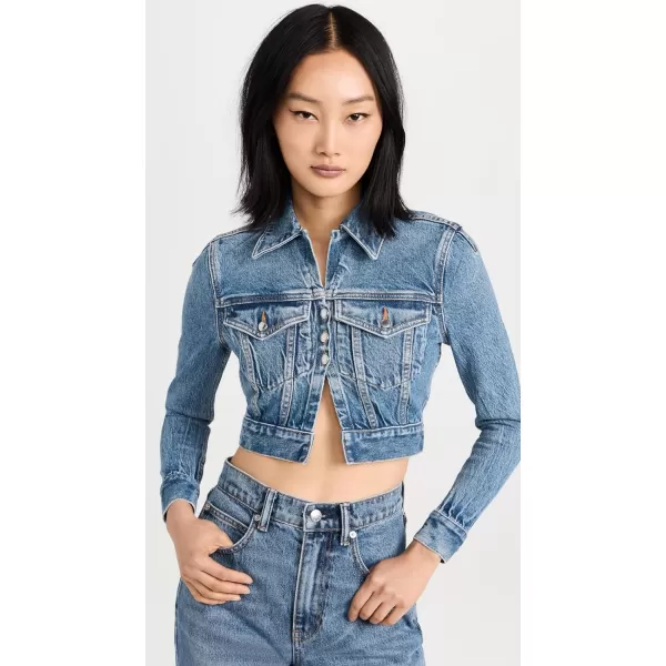 Alexander Wang Womens Shrunken Cardi Trucker JacketClassic Medium Indigo