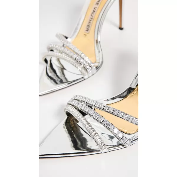 Alexandre Vauthier Womens Crystal Embellished SandalsArgento