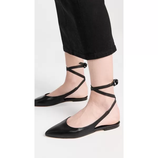 Alohas Womens Ribbon Ballet FlatsBlack