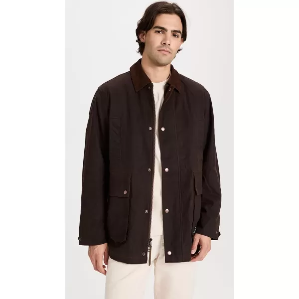 Alpha Industries Mens Waxed Cotton Car CoatChocolate