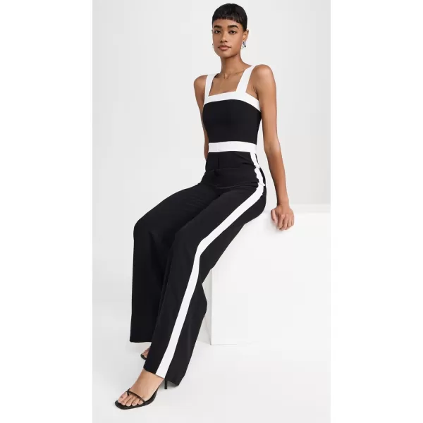 Amanda Uprichard Womens Jessel JumpsuitBlackIvory