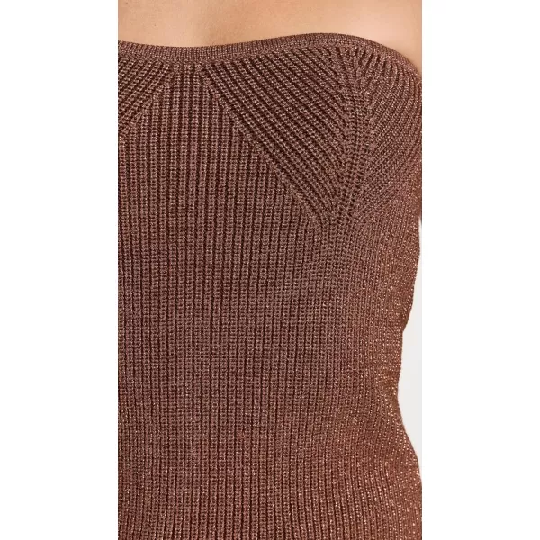 Amanda Uprichard Womens Vanita Knit TopBrownCopper