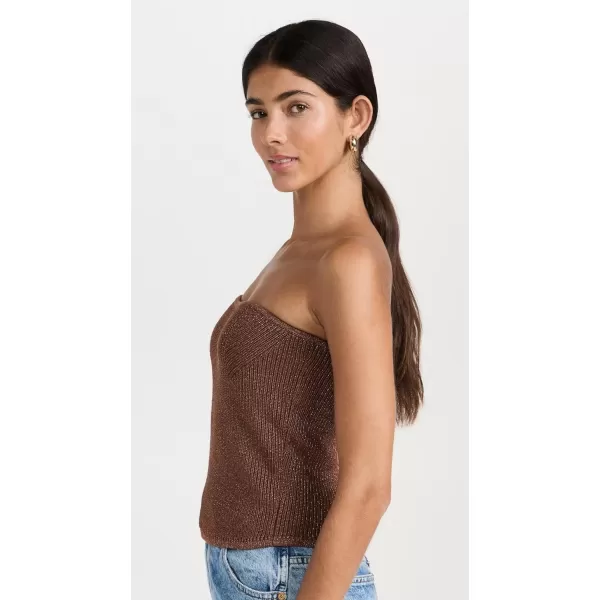 Amanda Uprichard Womens Vanita Knit TopBrownCopper