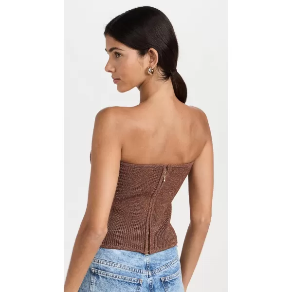 Amanda Uprichard Womens Vanita Knit TopBrownCopper