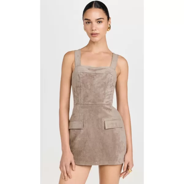 Amanda Uprichard Womens Yorke Skort RomperTaupe