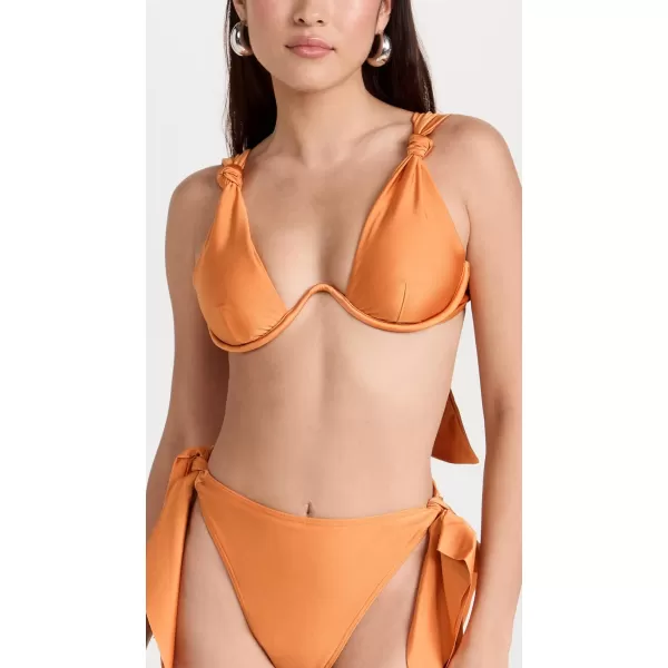 Andrea Iyamah Womens Rai Bikini TopGolden