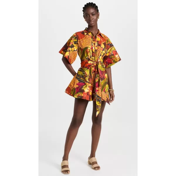 Andrea Iyamah Womens Shanti RomperKola Print