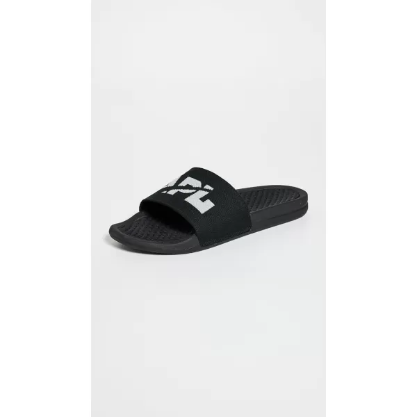 Athletic Propulsion Labs APL Mens Big Logo Techloom Slides SlipperBlackReflective Silver