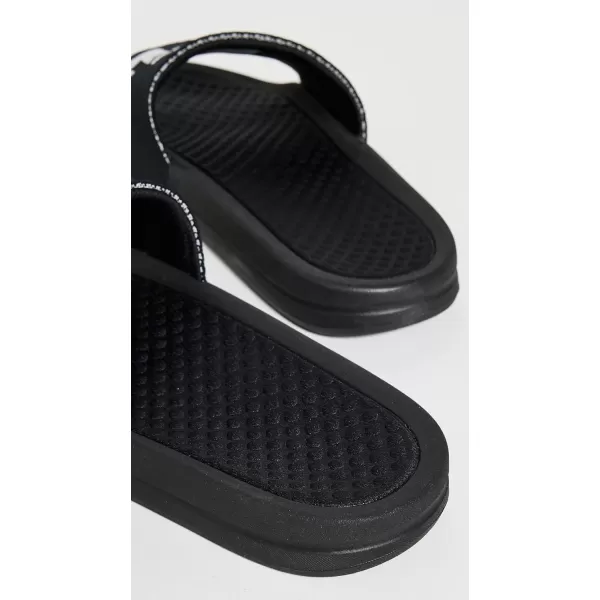 Athletic Propulsion Labs APL Mens Big Logo Techloom Slides SlipperBlackReflective Silver