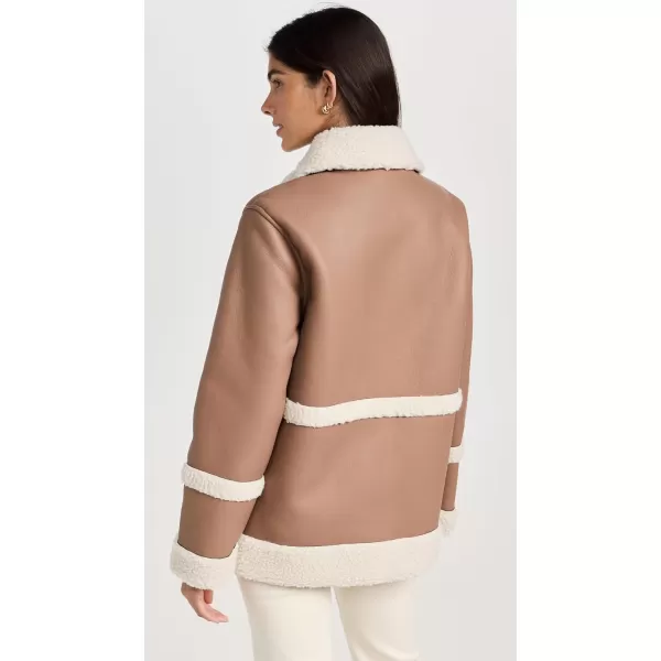 Avec Les Filles Womens Snap Front CoatMinkBeige