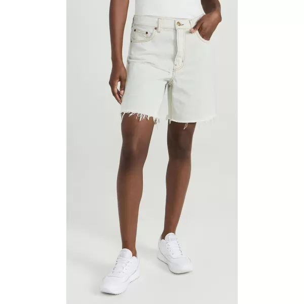 B Sides Womens Cut Off ShortsTile White