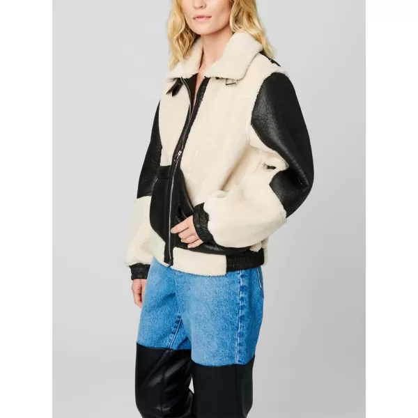 BLANKNYC Womens Bonded Moto JacketBlaze Out