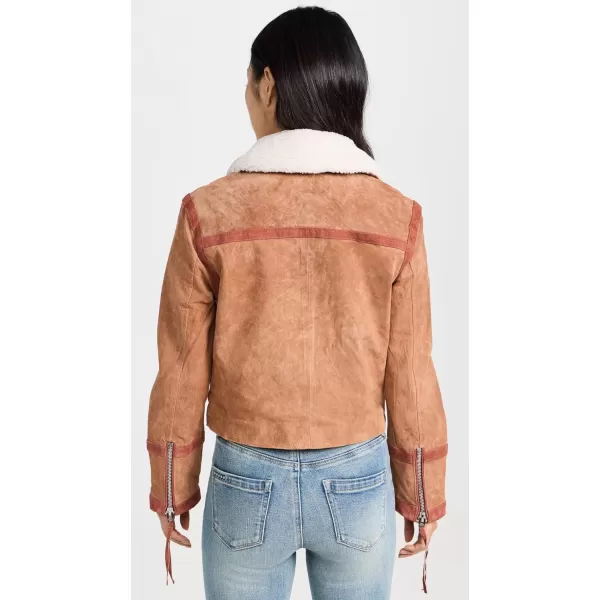 BLANKNYC Womens Caramel Sauce Leather JacketCaramel Sauce