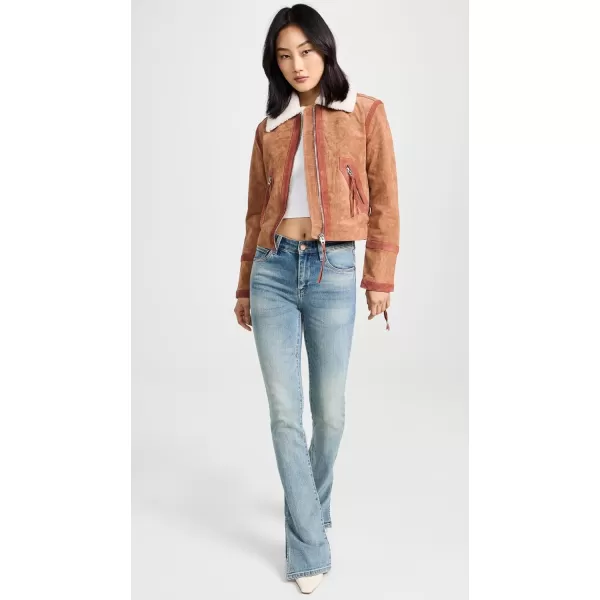 BLANKNYC Womens Caramel Sauce Leather JacketCaramel Sauce