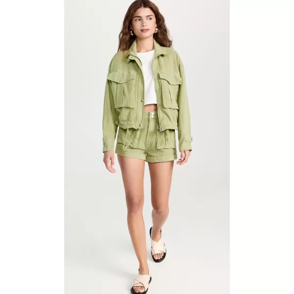 BLANKNYC Womens Green Light Utility JacketGreen Light