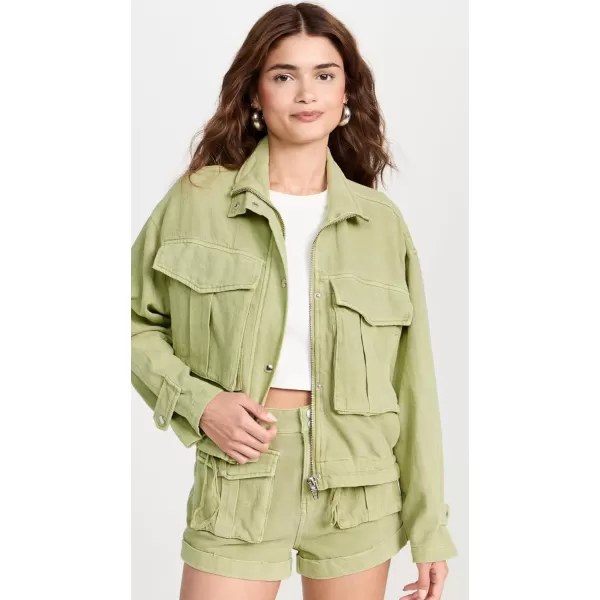 BLANKNYC Womens Green Light Utility JacketGreen Light