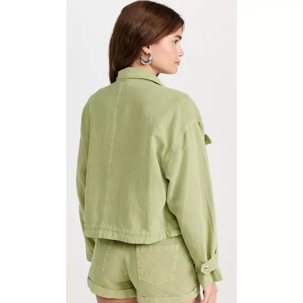 BLANKNYC Womens Green Light Utility JacketGreen Light