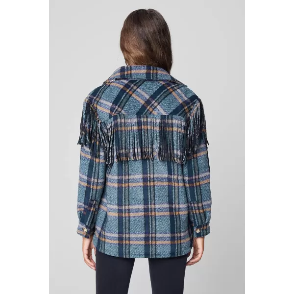 BLANKNYC Womens Luxury Clothing Plaid Shirt Jacket Stylish Shacket amp Trendy Coat Cabin Fever LargeBlank Check