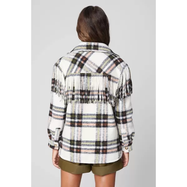 BLANKNYC Womens Luxury Clothing Plaid Shirt Jacket Stylish Shacket amp Trendy Coat Cabin Fever LargeBrain Storm