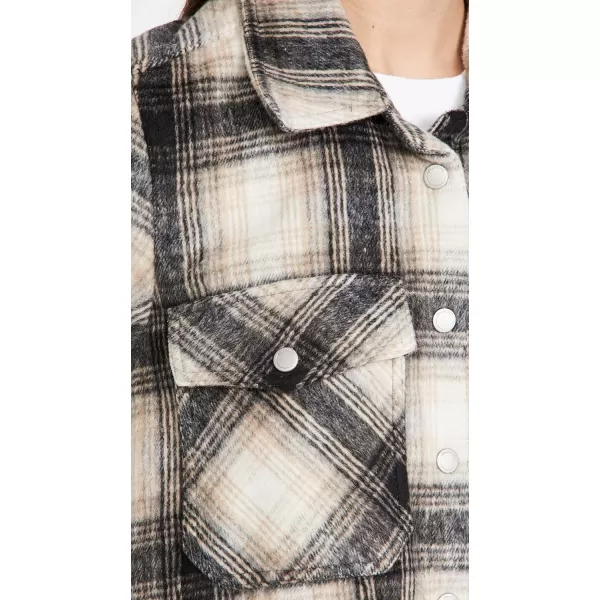 BLANKNYC Womens Luxury Clothing Plaid Shirt Jacket Stylish Shacket amp Trendy Coat Cabin Fever LargeChecked Out