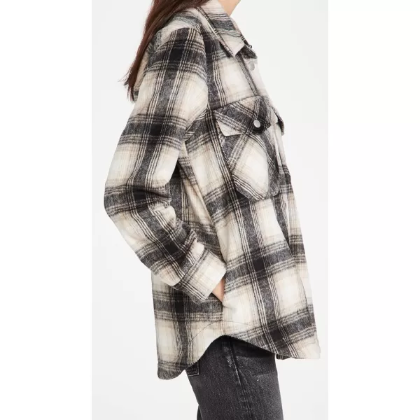 BLANKNYC Womens Luxury Clothing Plaid Shirt Jacket Stylish Shacket amp Trendy Coat Cabin Fever LargeChecked Out