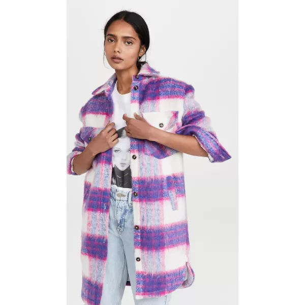 BLANKNYC Womens Luxury Clothing Plaid Shirt Jacket Stylish Shacket amp Trendy Coat Cabin Fever LargePrime Time