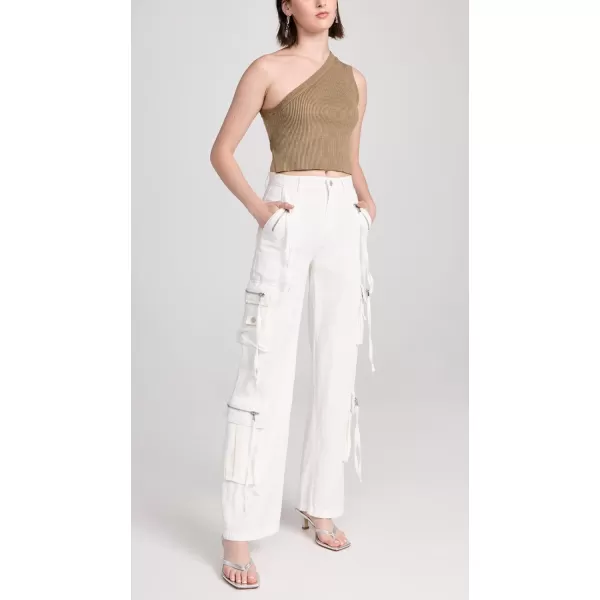 BLANKNYC Womens Luxury Clothing Rib Cage Wide Leg Oversized Cargo Pants Comfortable amp StylishCreamy Scoop