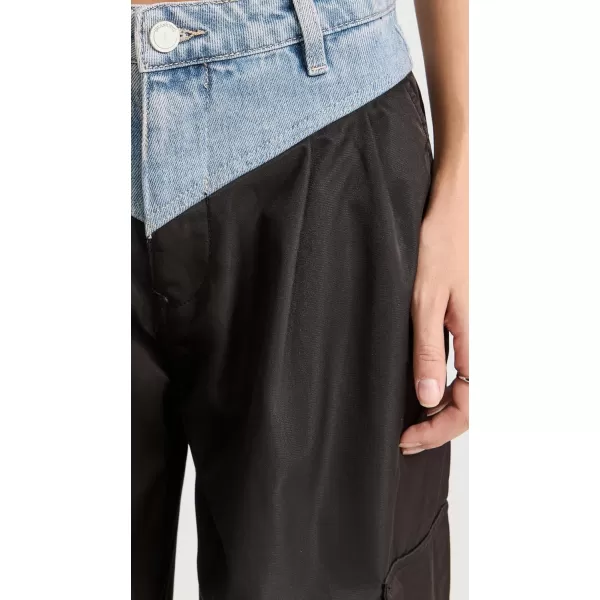 BLANKNYC Womens Nylon Cargo Pleated Pant with Denim WaistbandJeansCold Gem