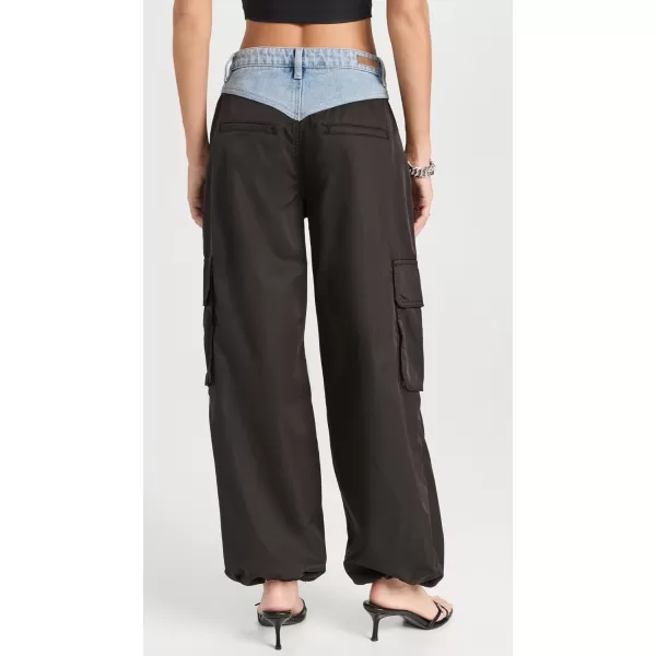 BLANKNYC Womens Nylon Cargo Pleated Pant with Denim WaistbandJeansCold Gem