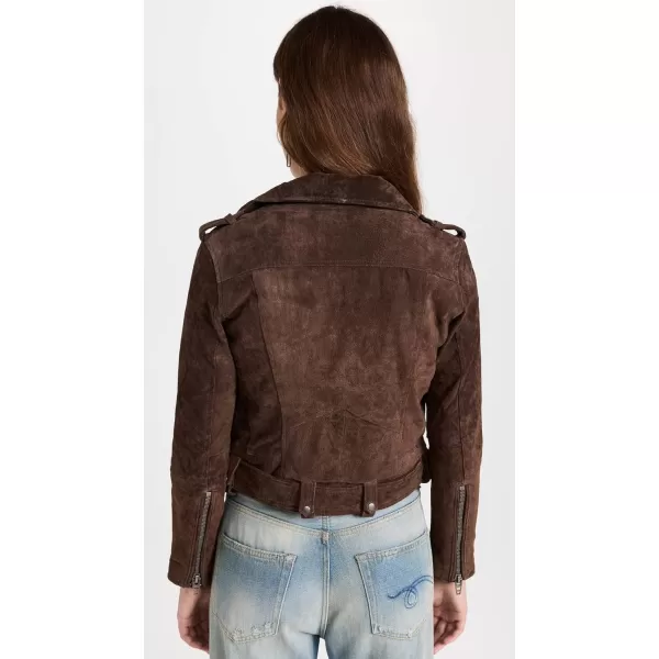 BLANKNYC womens Luxury Clothing Cropped Suede Leather Motorcycle Jackets Comfortable amp Stylish CoatsChocolate Souffle