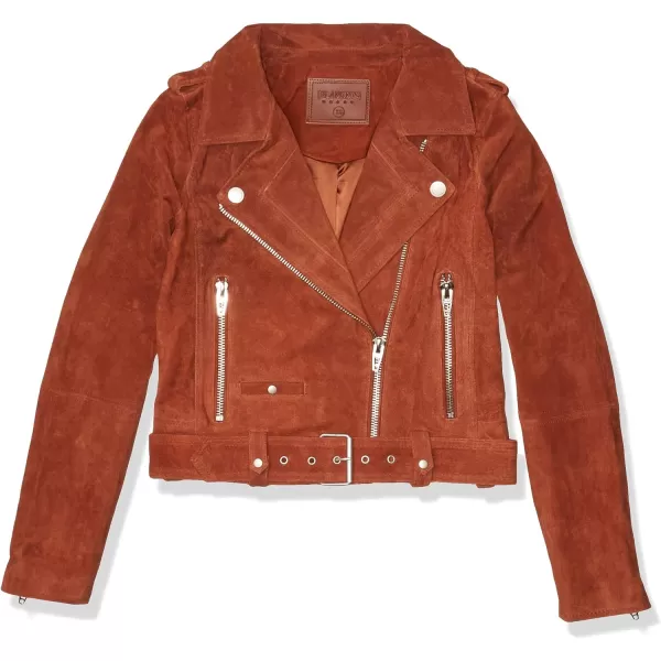 BLANKNYC womens Luxury Clothing Cropped Suede Leather Motorcycle Jackets Comfortable amp Stylish CoatsDried Tobacco