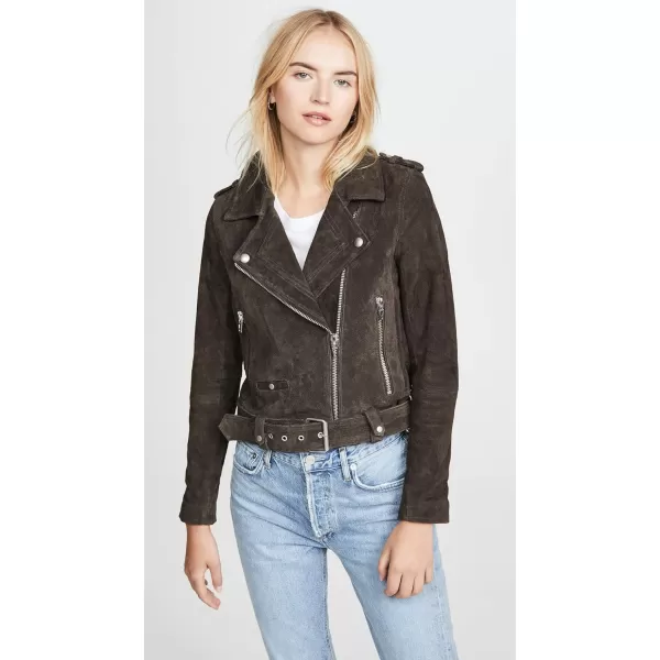 BLANKNYC womens Luxury Clothing Cropped Suede Leather Motorcycle Jackets Comfortable amp Stylish CoatsShadow Grey