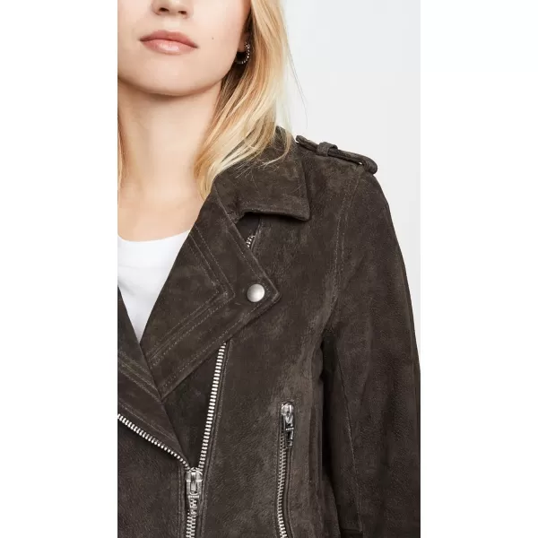 BLANKNYC womens Luxury Clothing Cropped Suede Leather Motorcycle Jackets Comfortable amp Stylish CoatsShadow Grey