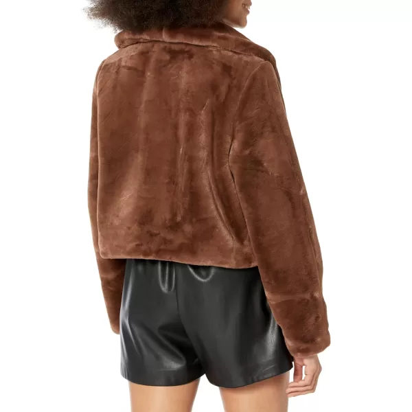 BLANKNYC womens Womens Faux Fur JacketEspresso Martini