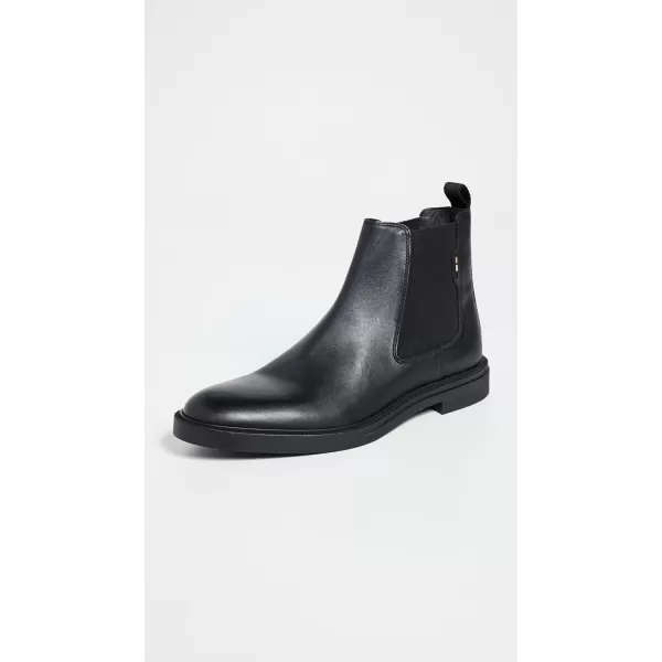 BOSS Hugo Boss Mens Calev Leather Chelsea BootStormy Black