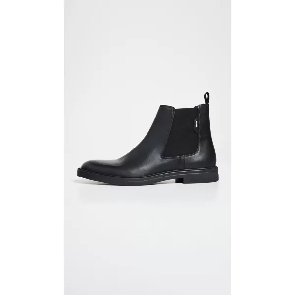 BOSS Hugo Boss Mens Calev Leather Chelsea BootStormy Black